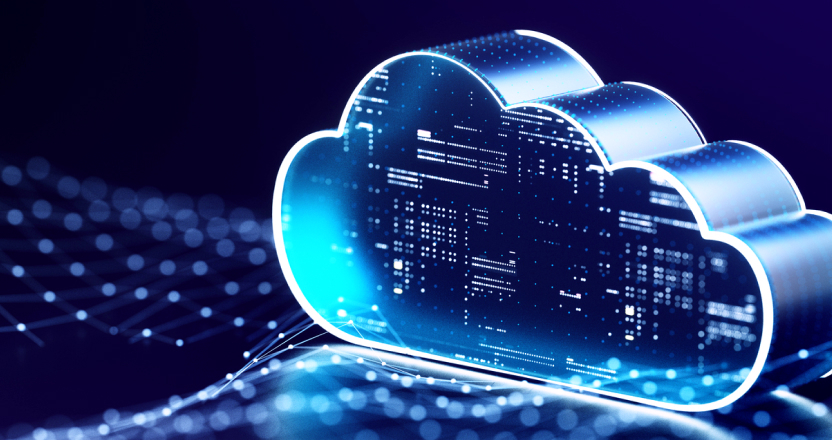 Digital cloud illustration symbolizing advanced information security in Altium 365's cloud platform.