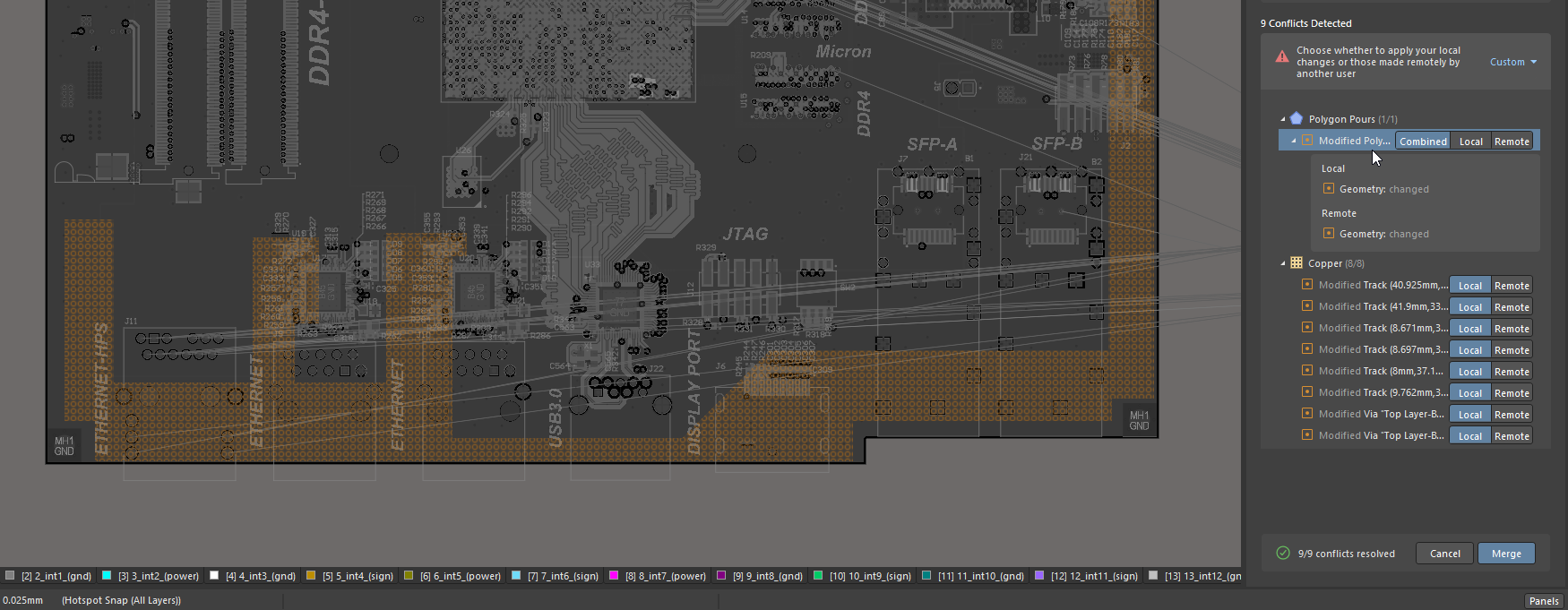 Intuitive conflict detection and resolution